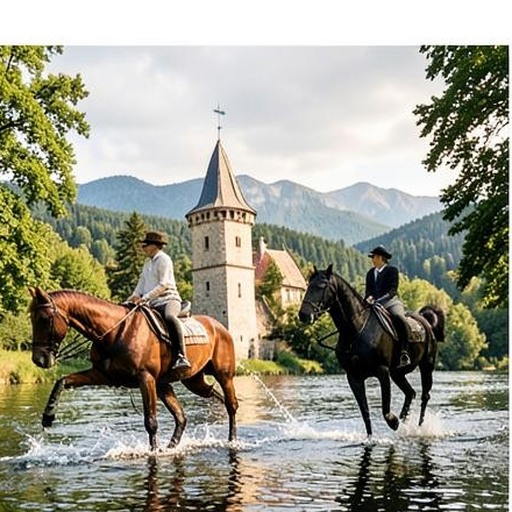 Editorial view of Czocha and its surrounding Polish landscape