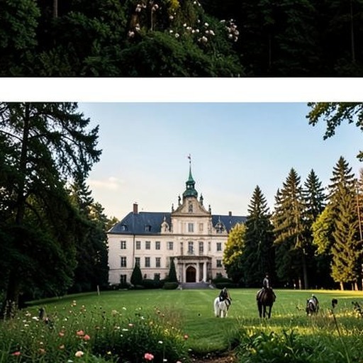 Editorial view of Pszczyna and its surrounding Polish landscape