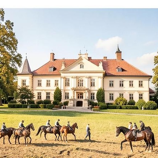 Editorial view of Racot and its surrounding Polish landscape