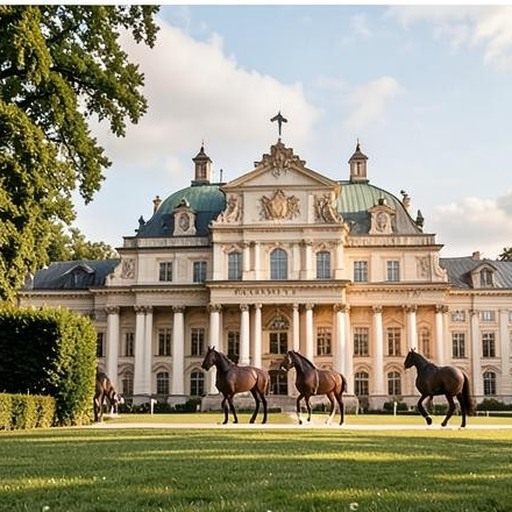 Editorial view of Walewice and its surrounding Polish landscape